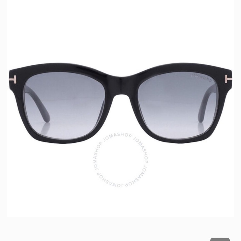 Tom Ford Lauren Black Sunglasses with smoke mirror Lenses